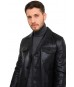 100% Original Genuine Lamb Black Safari Model Leather Jacket