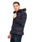 Erkek Şişme Lacivert Slim Fit Soğuk Geçirmez Kürklü Casual Mont Erkek Şişme Lacivert Slim Fit Soğuk Geçirmez Kürklü Casual Mont